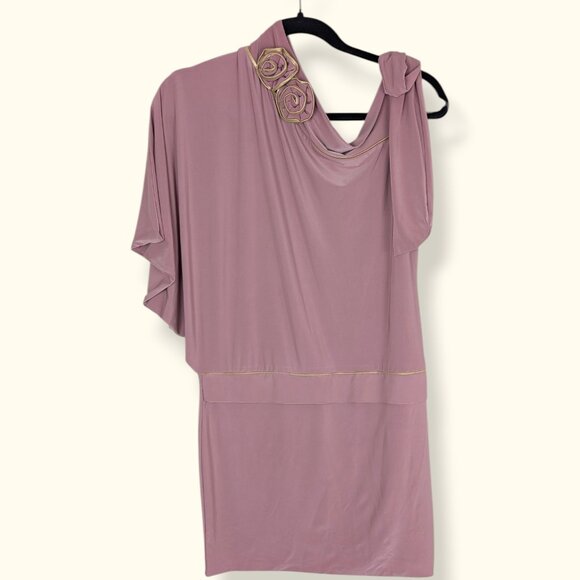 Serge Pink One-Shoulder Stretch Top / Mini Dress - Picture 4 of 7